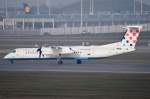 9A-CQE Croatia Airlines De Havilland Canada DHC-8-402Q Dash 8  beim Start in München am 11.12.2015