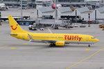 D-ATUA TUIfly Boeing 737-8K5(WL) zum Gate in München am 14.05.2016