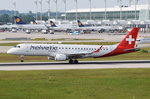 HB-JVR Helvetic Airways Embraer ERJ-190LR (ERJ-190-100 LR)  bei der Landung in München am 18.05.2016