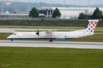 9A-CQE Croatia Airlines De Havilland Canada DHC-8-402Q Dash 8   vor dem Start am 20.05.2016 in München