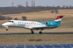 LX-LGK, ERJ-135, Saarbrcken EDDR/SCN, 03.03.09, touching down on runway 27 (EOS50D + Canon EF L 4.0 300)