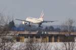A318 der Air France beim Landen in Stuttgart (18.12.10)