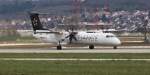 Vorfeldtour am Flughafen Stuttgart : Austrian Airlines De Havilland Canada DHC-8-400 ''OE-LGO'' am 11.04.2015.