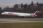 Air France - hop, F-HMLD, Bombardier, CRJ-1000, 06.01.2014, LYS, Lyon, France           