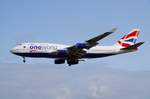 British Airways  Boeing 747-400, OneWorld-Livery, G-CIVM, 27.08.2018 London-Heathrow