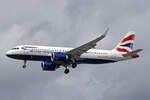 British Airways, G-TTNE, Airbus A320-251N, msn: 8365, 03.Juli 2023, LHR London Heathrow, United Kingdom.