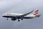 British Airways, G-TTNH, Airbus A320-251N, msn: 8489, 03.Juli 2023, LHR London Heathrow, United Kingdom.