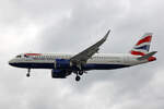 British Airways, G-TTNM, Airbus A320-251N, msn: 10144, 03.Juli 2023, LHR London Heathrow, United Kingdom.
