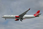 Virgin Atlantic Airways, G-VLUV, Airbus A330-343, msn: 1206,  Lady Love , 03.Juli 2023, LHR London Heathrow, United Kingdom.