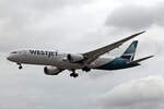 WestJet Airlines, C-GRYS, Boeing B787-9, msn: 64978/994, 04.Juli 2023, LHR London Heathrow, United Kingdom.