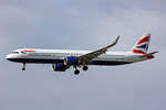 British Airways, G-NEOZ, Airbus A321-251NX, msn: 9123, 05.Juli 2023, LHR London Heathrow, United Kingdom.