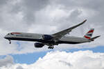 British Airways, G-XWBN, Airbus A350-1041, msn: 609, 05.Juli 2023, LHR London Heathrow, United Kingdom.