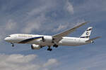 El Al Israel Airlines, 4X-EDM, Boeing B787-9, msn: 38783/907,  Jerusalem Of Gold , 06.Juli 2023, LHR London Heathrow, United Kingdom.