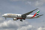 Emirates Sky Cargo, A6-EFS, Boeing B777-F1H, msn: 42234/1330, 06.Juli 2023, LHR London Heathrow, United Kingdom.
