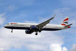 British Airways, G-NEOT, Airbus A321-251NX, msn: 8718, 06.Juli 2023, LHR London Heathrow, United Kingdom.