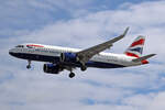 British Airways, G-TTNK, Airbus A320-251N, msn: 9551, 06.Juli 2023, LHR London Heathrow, United Kingdom.