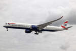 British Airways, G-XWBI, Airbus A350-1041, msn: 473, 06.Juli 2023, LHR London Heathrow, United Kingdom.