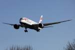 British B-787 G-ZBJD im Anflug auf 27L in LHR / EGLL / London Heathrow am 22.02.2014