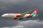 Kenya Airways, 5Y-KZA, Boeing 787-8,  Great Rift Valley , 01.Juli 2016, LHR London Heathrow, United Kingdom.