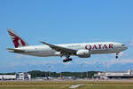 Qatar Airways Cargo, A7-BFT, Boeing 777-F, msn: 66338/1628, 01.Juli 2021, MXP Milano Malpensa, Italy.