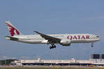 Qatar Airways Cargo, A7-BFK, Boeing B777-FDZ, msn: 62084/1432, 13.Juli 2023, MXP Milano Malpensa, Italy.