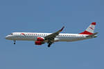 Austrian Airlines, OE-LWJ, Embraer ERJ-195LR, msn: 19000507, 11.Juli 2025, MXP Milano Malpensa, Italy.