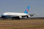 China Southern Airlines Airbus A380-841 B-6136 beim Start in Amsterdam 14.7.2018
