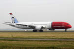 Norwegian Boeing 787-9 Dreamliner LN-LNI nach der Landung in Amsterdam 28.12.2019