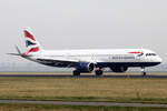 British Airways Airbus A321-251NX G-NEOW nach der Landung in Amsterdam 28.12.2019