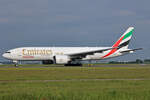 Emirates Sky Cargo, A6-EFJ, Boeing B777-F1H, msn: 35610/1065, 20.Mai 2023, AMS Amsterdam, Netherlands.