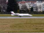 Ein Learjet 60 (9H-AFB) fotografiert kurz nach der Landung auf dem Flughafen Kranebitten in Innsbruck am 08.03.08.