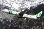 Transavia B737-800 PH-HZO nach dem Takeoff auf 26 in INN / LOWI / Innsbruck am 29.03.2014