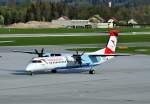 DHC-8-402 Q Dash8, OE-LGL der Austrian Arrows am Flughafen Salzburg - 26.04.2012