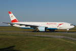 Austrian Airlines Boeing B777-2Q8(ER) OE-LPE  Blue Danube , cn(MSN): 27607,
Wien Schwechat, 23.08.2017.