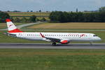 Austrian Airlines Embraer ERJ-195LR (ERJ-190-200 LR) OE-LWB, cn(MSN): 19000324,
Wien Schwechat, 21.08.2017.