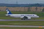 F-HZDP, Air Corsica, Airbus A320-216, auf der Startbahn am Flughafen Wien. 04.06.2023 