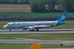 I-ADJT, Embraer E195LR von Air Dolomiti, ist vor kurzen auf dem Flughafen Wien gelandet.