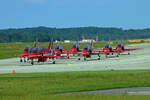 Red Arrows der Royal Air Force, BAe Hawk T1, 02.September 2007, GVA Genève, Switzerland.