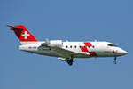 REGA Swiss Air Ambulance, HB-JRB, Bombardier Challenger 604, 7.August 2017, ZRH Zürich, Switzerland.