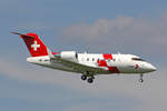 REGA Swiss Air Ambulance, HB-JWA, Bombardier Challenger 650, msn: 6092, 15.Juni 2018, ZRH Zürich, Switzerland.