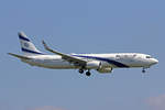 EL AL Israel Airlines, 4X-EHE, Boeing 737-958ER, msn: 41556/4840, 05.September 2018, ZRH Zürich, Switzerland.
