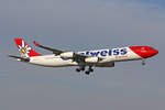 Edelweiss Air, HB-JMD, Airbus A340-313X, msn: 556,  Glacier 3000 , 21.Februar 2019, ZRH Zürich, Switzerland.