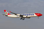 Edelweiss Air, HB-JMF, Airbus A340-313X, msn: 561,  Belalp , 21.Februar 2019, ZRH Zürich, Switzerland.
