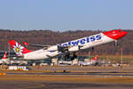 Edelweiss Air, HB-JMG, Airbus A340-313X, msn: 562,  Melchsee-Frutt , 27.Februar 2019, ZRH Zürich, Switzerland.