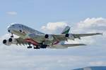 Emirates, A380-861, A6-EER, United of wildlife Livery, 31.5.19, Zürich