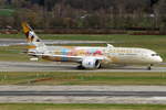 Etihad Airways, Boeing 787-9 Dreamliner A6-BLO, cn(MSN): 39660,  ADNOC - Choose Thailand ,
Zürich-Kloten Airport, 11.03.2020.