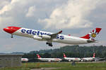 Edelweiss Air, HB-JMF, Airbus A340-313X, msn: 561,  Belalp , 11.Juli 2020, ZRH Zürich, Switzerland.