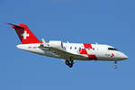 REGA Swiss Air Ambulance, HB-JWC, Bombardier Challenger 650, msn: 6114, 05.August 2020, ZRH Zürich, Switzerland.