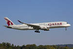 Qatar Airways, A7-ALV, Airbus A350-941, msn: 106, 15.September 2020, ZRH Zürich, Switzerland.