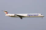 Spanair, EC-GVO, McDonnell Douglas MD-83, msn: 49642/1421,  Sunspot , 27.Juni 2006, ZRH Zürich, Switzerland.